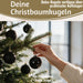 KI-generiertes Bild,12 Design Weihnachtskugeln 6cm Brandy Set Kunststoff Weihnachtsbaum-Deko
