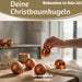 KI-generiertes Bild,12 Design Weihnachtskugeln 6cm Brandy Set Kunststoff Weihnachtsbaum-Deko
