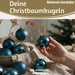 KI-generiertes Bild,18-20 Design Glas Weihnachtskugeln 6cm Blütenrosa Christbaum Dekokugel