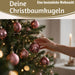 KI-generiertes Bild,18-20 Design Glas Weihnachtskugeln 6cm Blütenrosa Christbaum Dekokugel