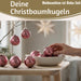 KI-generiertes Bild,18-20 Design Glas Weihnachtskugeln 6cm Blütenrosa Christbaum Dekokugel