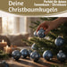 KI-generiertes Bild,18-20 Design Glas Weihnachtskugeln 6cm Dämmerungsblau Christbaum Dekokugel