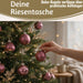 KI-generiertes Bild,18-20 Design Glas Weihnachtskugeln 6cm Braun Dunkelrosa Christbaum Dekokugel