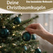 KI-generiertes Bild,18-20 Design Glas Weihnachtskugeln 6cm Petrol Smaragd Christbaum Dekokugel