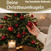 KI-generiertes Bild,18-20 Design Glas Weihnachtskugeln 6cm Rot Ochsenblut Christbaum Deko