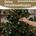 KI-generiertes Bild,18-20 Design Glas Weihnachtskugeln 6cm Grün Pinie Christbaum Dekokugel