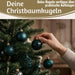 KI-generiertes Bild,12 Design Weihnachtskugeln 6cm Brandy Set Kunststoff Weihnachtsbaum-Deko