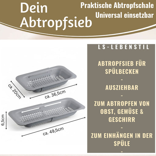 KI-generiertes Bild,Abtropfsieb Ausziehbar Spülbeckensieb Organizer Siebkorb für Spülbecken