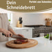 KI-generiertes Bild,Holz Fleischteller Servierteller 30cm Akazie Rund Schneidebrett Vesperbrett