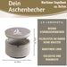 KI-generiertes Bild,Beton Sturmaschenbecher Segelboot 9x7cm Maritim Grau Aschenbecher mit Deckel
