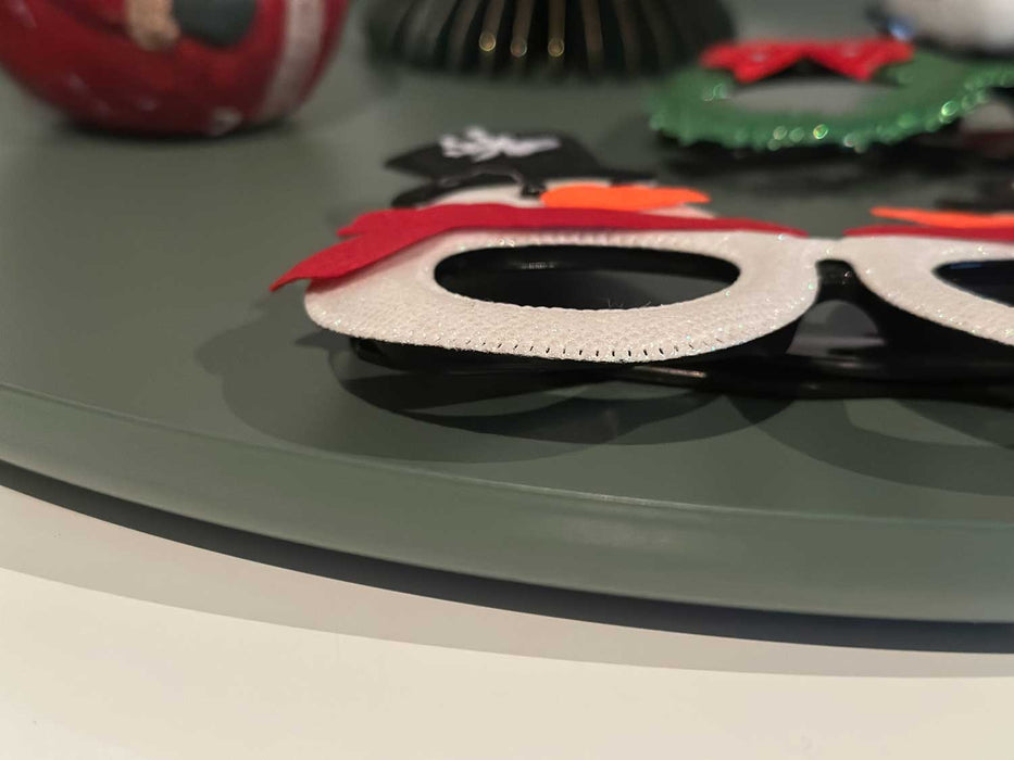 KI-generiertes Bild,Metall Deko Tablett Rund Ø 30cm Grün Dekoteller Kerzentablett Servierteller