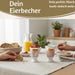 KI-generiertes Bild,Eierbecher Echt-Gold Spruch "HEUTE WIRD GUT" Gute Laune Eierhalter