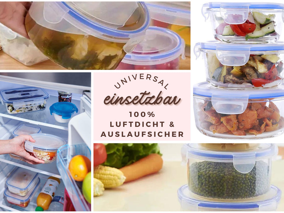 KI-generiertes Bild,Frischhaltedose Clip & Lock 400ml Rund mit Deckel Lebensmittel Mikrowelle Gefrierbox