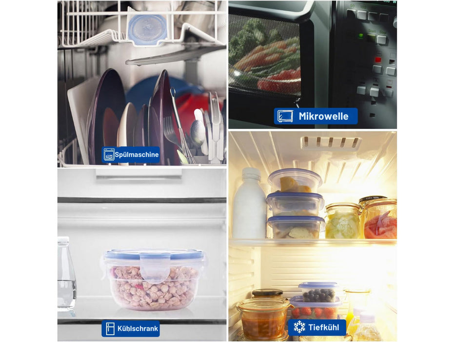 KI-generiertes Bild,Frischhaltedose Clip & Lock 800ml Rund mit Deckel Lebensmittel Mikrowelle Gefrierbox