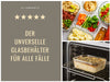 KI-generiertes Bild,Glas Frischhaltedose Cook & Lock 1000ml mit Deckel Lebensmittel Mikrowelle Gefrierbox