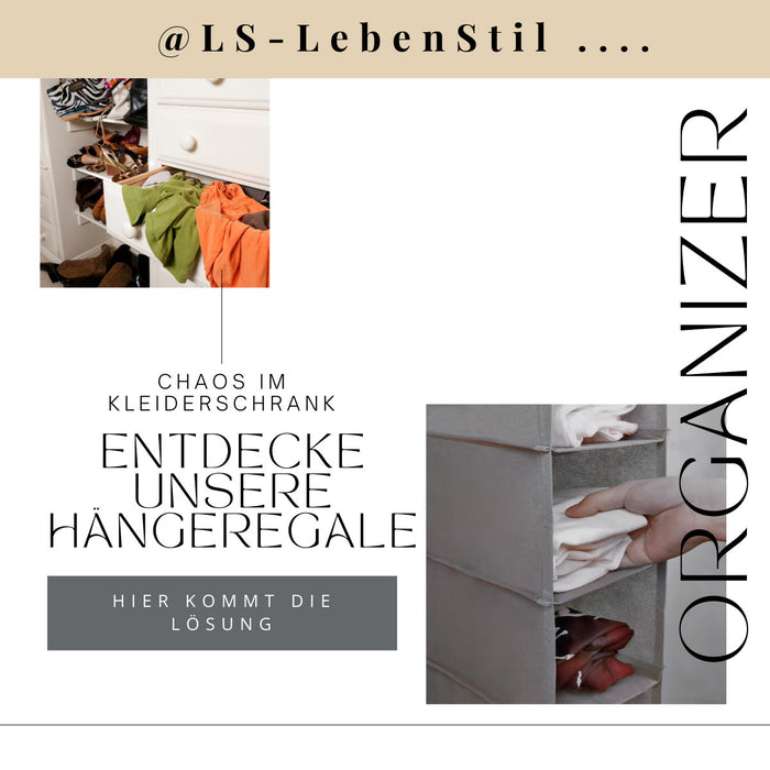 KI-generiertes Bild,Hänge-Organizer 6 Fächer Hängeregal 84x30x15cm Schuhregal Hänge-Aufbewahrung
