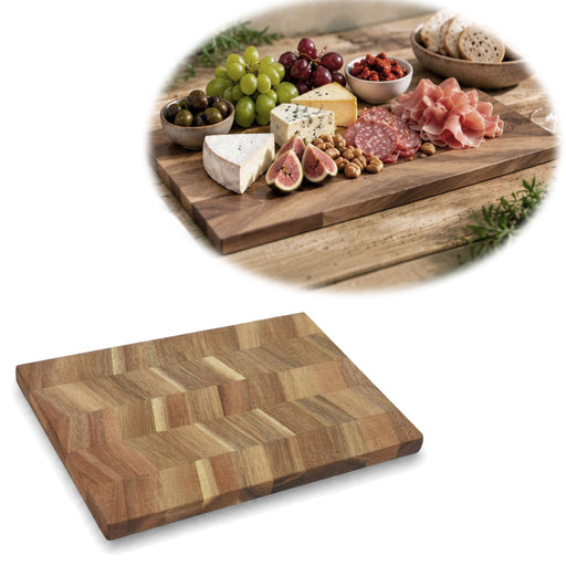 KI-generiertes Bild Elegantes Holz Schneidebrett Akazie 30x20x1,6cm Küchenbrett Tranchierbrett