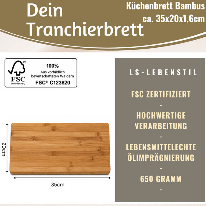 KI-generiertes Bild,Elegantes Holz Schneidebrett Akazie 30x20x1,6cm Küchenbrett Tranchierbrett