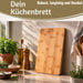 KI-generiertes Bild,Elegantes Holz Schneidebrett Akazie 30x20x1,6cm Küchenbrett Tranchierbrett