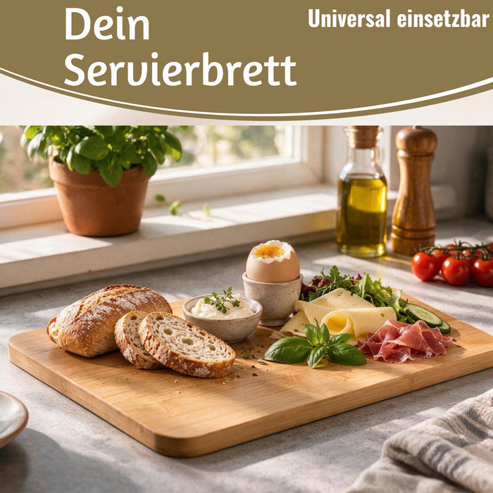 KI-generiertes Bild,Elegantes Holz Schneidebrett Akazie 30x20x1,6cm Küchenbrett Tranchierbrett