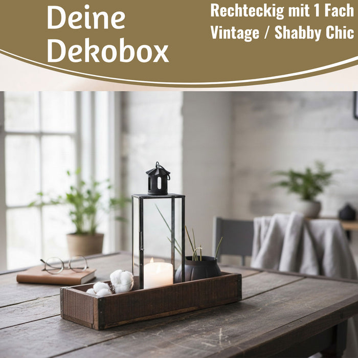 KI-generiertes Bild,Ib Laursen Vintage Holz Aufbewahrungsbox 2´er Set Unika Braun Deko-Kiste