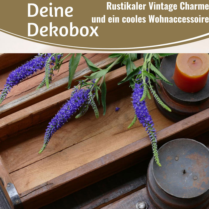 KI-generiertes Bild,Ib Laursen Vintage Holz Aufbewahrungsbox 2´er Set Unika Braun Deko-Kiste
