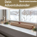 KI-generiertes Bild,Vintage Holz Adventskalender fahrendes Weihnachtsauto 50cm Countdown Xmas Deko