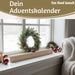 KI-generiertes Bild,Vintage Holz Adventskalender fahrendes Weihnachtsauto 50cm Countdown Xmas Deko