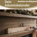 KI-generiertes Bild,Vintage Holz Adventskalender hüpfende Wichtelmann 50cm Countdown Xmas Deko