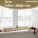 KI-generiertes Bild,Vintage Holz Adventskalender hüpfende Wichtelmann 50cm Countdown Xmas Deko