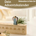 KI-generiertes Bild,Vintage Holz Adventskalender gehender Engel 50cm Countdown Xmas Deko