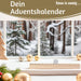 KI-generiertes Bild,Vintage Holz Adventskalender gehender Stern Silber glänzend 50cm Countdown Xmas Deko