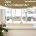 KI-generiertes Bild,Vintage Holz Adventskalender gehender Stern Silber glänzend 50cm Countdown Xmas Deko