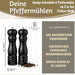 KI-generiertes Bild,iB Laursen Holz Salzmühle & Pfeffermühle Set Schwarz 21x5cm Keramikmahlwerk Gewürzmühle