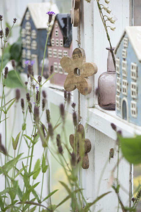 KI-generiertes Bild,Teelichthaus Lichterhaus Nyhavn 19cm Blau Keramik Fachwerkhaus Teelichthalter