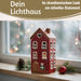 KI-generiertes Bild,Teelichthaus Lichterhaus Nyhavn 20cm Rot Schwarz Keramik Fachwerkhaus Teelichthalter