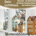 KI-generiertes Bild,Teelichthaus Lichterhaus Nyhavn 10cm Rot Schwarz Keramik Fachwerkhaus Teelichthalter