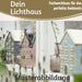 KI-generiertes Bild,Teelichthaus Lichterhaus Nyhavn 10cm Rot Schwarz Keramik Fachwerkhaus Teelichthalter