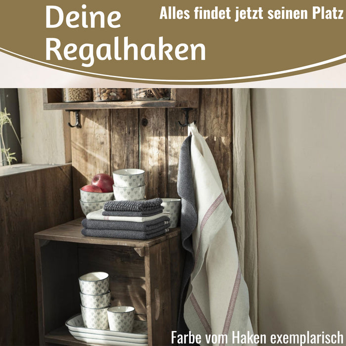 KI-generiertes Bild,IB Laursen Doppel Regalhaken Messing Vintage Schrankhaken Kleiderhaken Deckenhaken