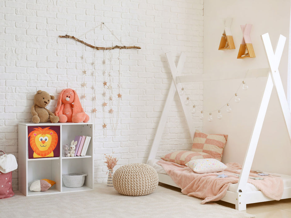 KI-generiertes Bild,Kinder Aufbewahrungsbox Löwe 30cm Faltbar Spielzeug Organizer für Ikea Kallax