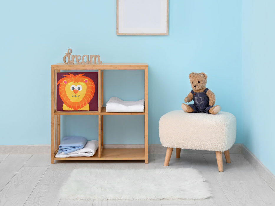 KI-generiertes Bild,Kinder Aufbewahrungsbox Löwe 30cm Faltbar Spielzeug Organizer für Ikea Kallax