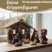 KI-generiertes Bild,Krippenfiguren Set 11 Figuren 9cm Traditionell Handbemalt Krippe Krippenset Xmas