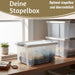KI-generiertes Bild,Stapelbox Allzweckbox 3´er Set 30x20x15cm mit Deckel Transportbox Stapelkiste
