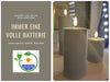 KI-generiertes Bild,Solar Outdoor LED 3D Stumpenkerze 20x7,5cm Sand Timer Kunststoff flackernde Kerze