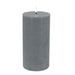 KI-generiertes Bild,LED 3D Stumpenkerze Ribe Grau 10x7,5cm Echtwachs flackernde flammenlose Kerze