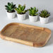 KI-generiertes Bild,Holz Deko Küchentablett Mango Braun 38x25cm Serviertablett Obstschale Brot