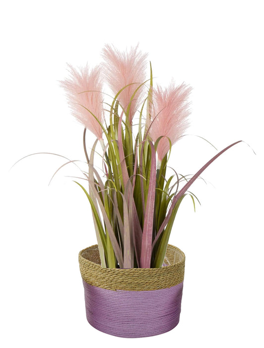 KI-generiertes Bild,Seegras Blumentopf Übertopf Palma 28cm Flieder Pflanztopf Aufbewahrungskorb