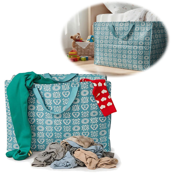 KI-generiertes Bild XXL Jumbo Bag Blue Friendship 55cm Recycelt Kunststoff Aufbewahrungstasche Einkaufstasche