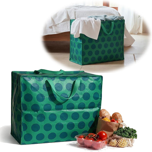 KI-generiertes Bild XXL Jumbo Bag Blau Türkis Spotlight 55cm Recycelt Kunststoff Aufbewahrungstasche Einkaufstasche