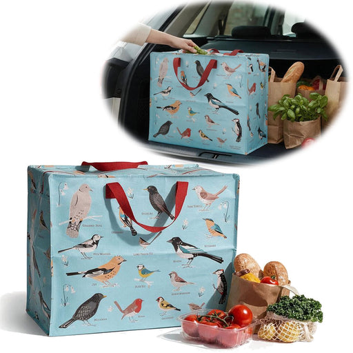 KI-generiertes Bild XXL Jumbo Bag Garden Birds 55cm Recycelt Kunststoff Aufbewahrungstasche Einkaufstasche